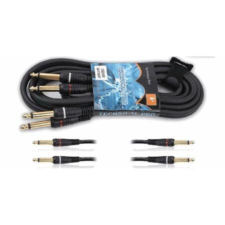 TECHNICAL PRO Dual .25 in. to Dual .25 in. Audio Cables cdqq183